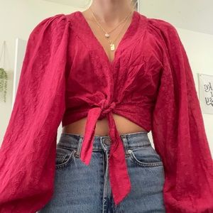 Urban outfitters crop top long sleeve